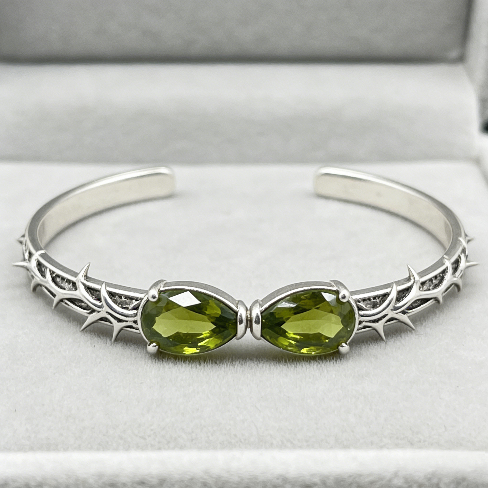 Thorn & Peridot Cuff Bracelet