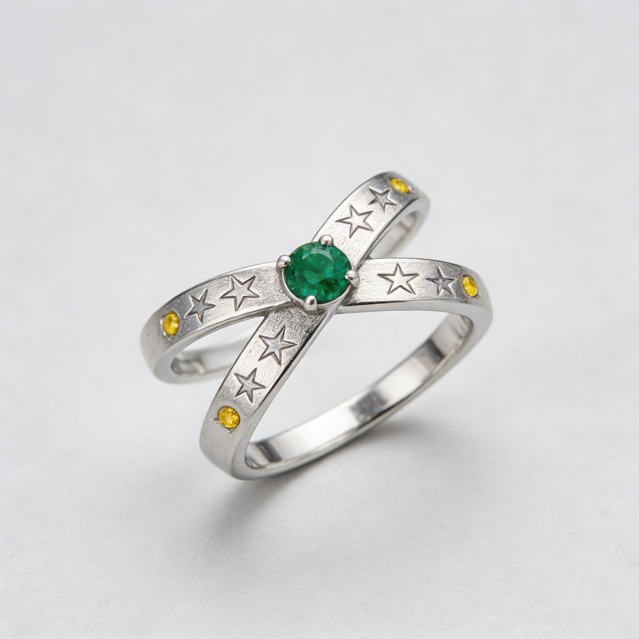 Emerald Star Ring