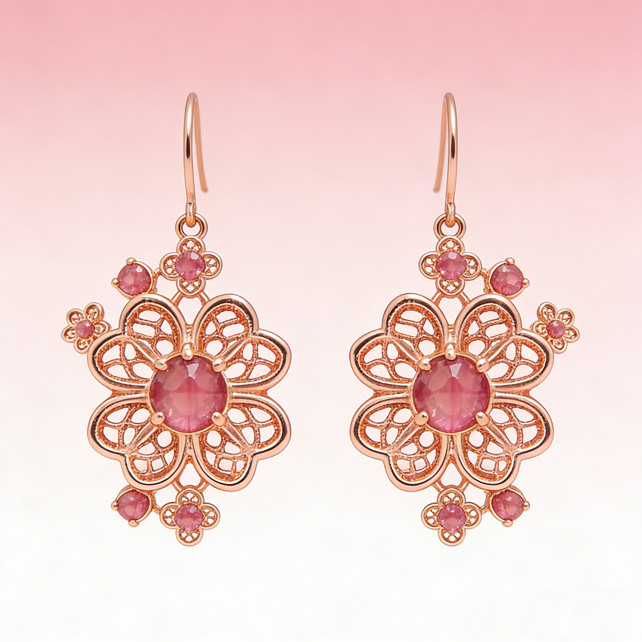 Vintage Rosette Earrings